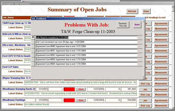 Problem with jobs window